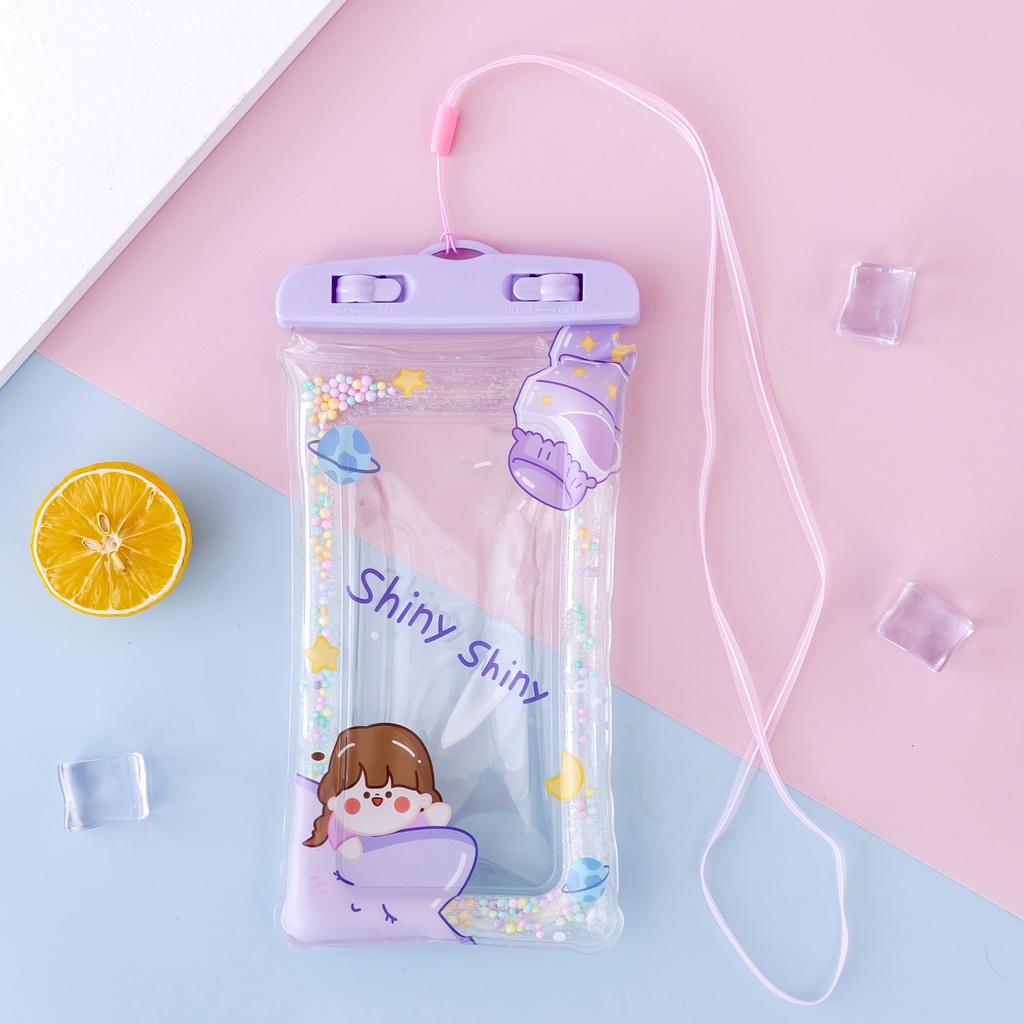 Túi Đựng Điện Thoại Siêu Mỏng Chống Nước Ip68 Họa Tiết Hoạt Hình