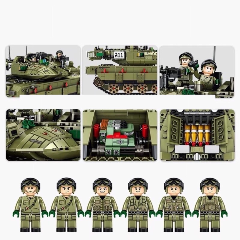 Đồ chơi Lắp Ghép non lego Panlos 632009 Xe tăng tank Merkava Quà Tặng Cho Bé Trai Bé Gái NBlue Shop