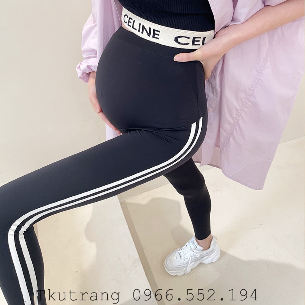Quần legging bầu chất đẹp uni Hàn đẹp☘KO phải chất cotton CO GIÃN 4 CHIỀU, KO BAI - KO X
