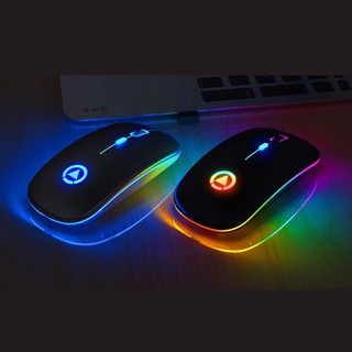Chuột không dây / Chuột máy tính Laptop LED viền A2