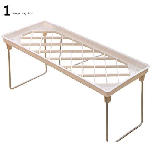 Kệ để đồ 2 tầng bằng nhựa màu trắng xinh xắn tiện dụng