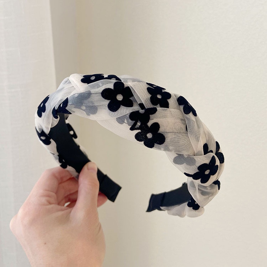 Băng Đô Phối Ren Lưới Họa Tiết Hoa Xinh Xắn Dành Cho Nữ