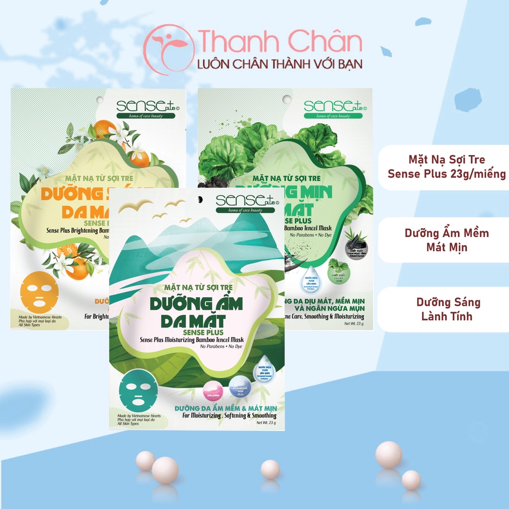 Mặt Nạ Từ Sợi Tre Sense Plus 23g/miếng