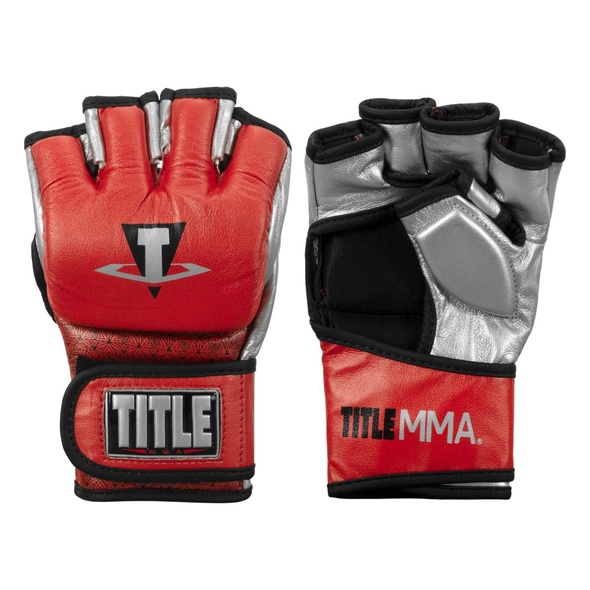 Găng Tay Title MMA Menace Metallic Training Gloves - Red