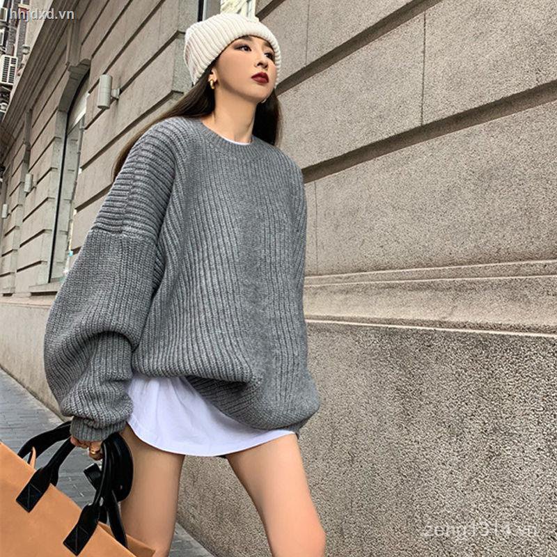 Áo sweater dày dặn dài tay cổ tròn dễ phối đồ thời trang mùa thu và đông kiểu Hàn Quốc cho nữ | BigBuy360 - bigbuy360.vn
