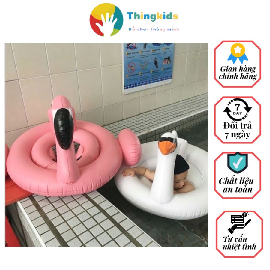 Phao bơi hình thú thiên nga trọng lượng tối đa 30kg - Thingkids