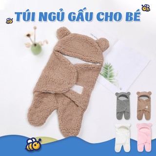 Túi ngủ gấu cho bé xinh xắn, ấm áp giúp bé ngủ ngon giấc