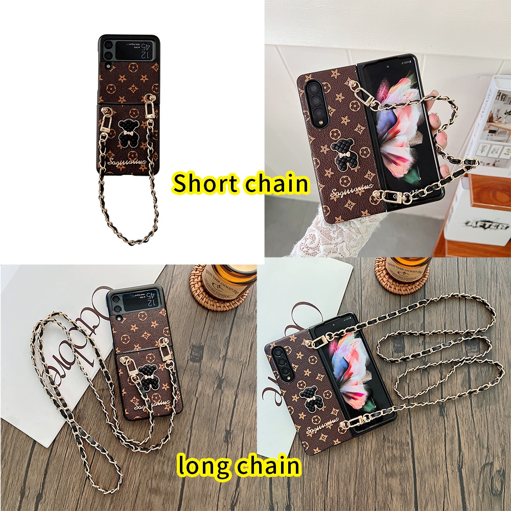 Ốp Điện Thoại Siêu Mỏng Bảo Vệ Toàn Diện Có Dây Đeo Dài Cho Samsung Galaxy Z FLIP 4 FOLD 3
