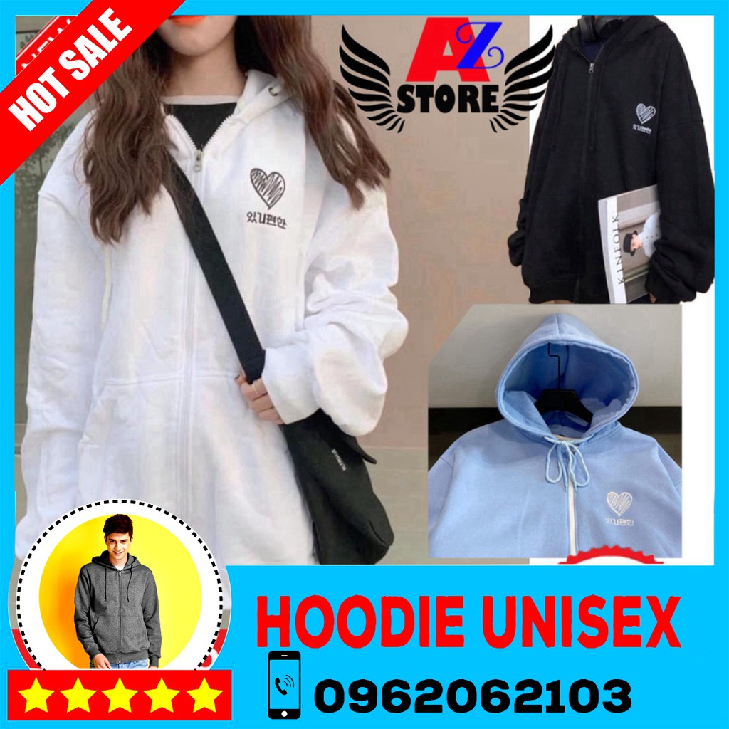 (HOOIDE) Áo Hoodie dây kéo. Áo khoác Hooide Nam nữ Nỉ ngoại (Đủ Size M,L,XL) MỚI | BigBuy360 - bigbuy360.vn