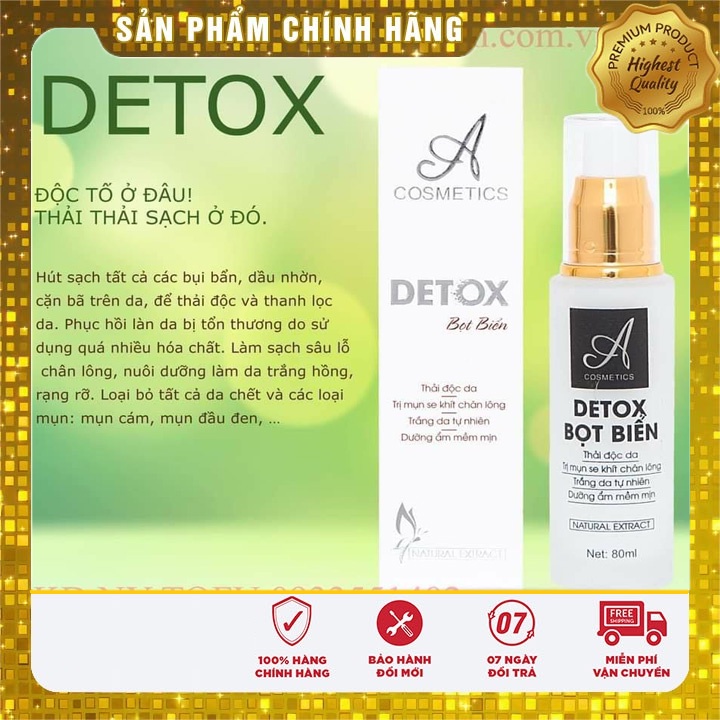 [Chính Hãng] detox bọt biển A cosmetics Phương Anh date mới chai 80ml mặt nạ sủi bọt