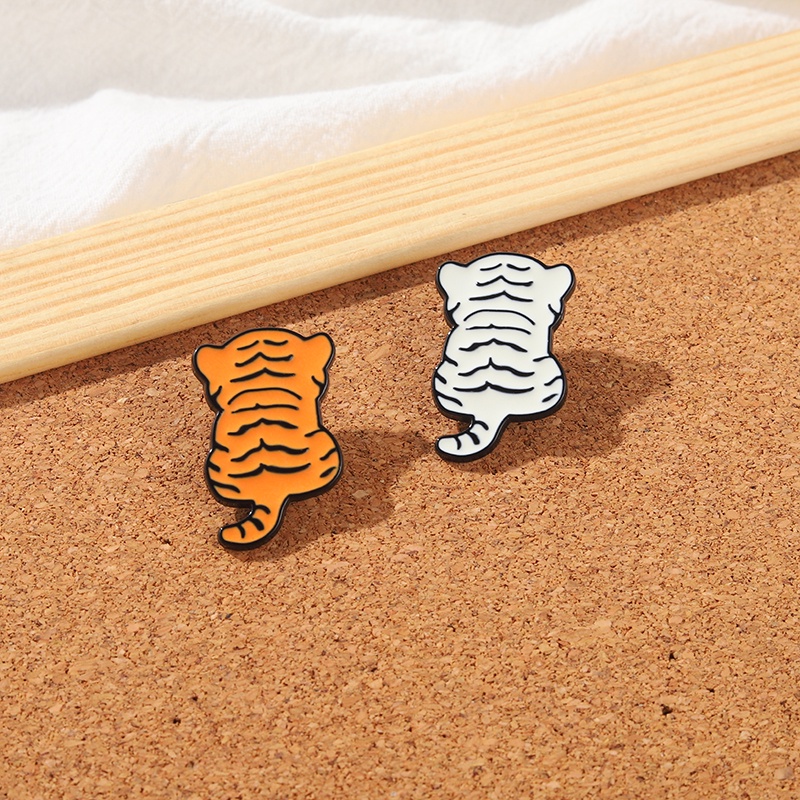 Ghim cài áo Qihe Jewelry hình chú cọp hoạt hình đáng yêu cho nữ