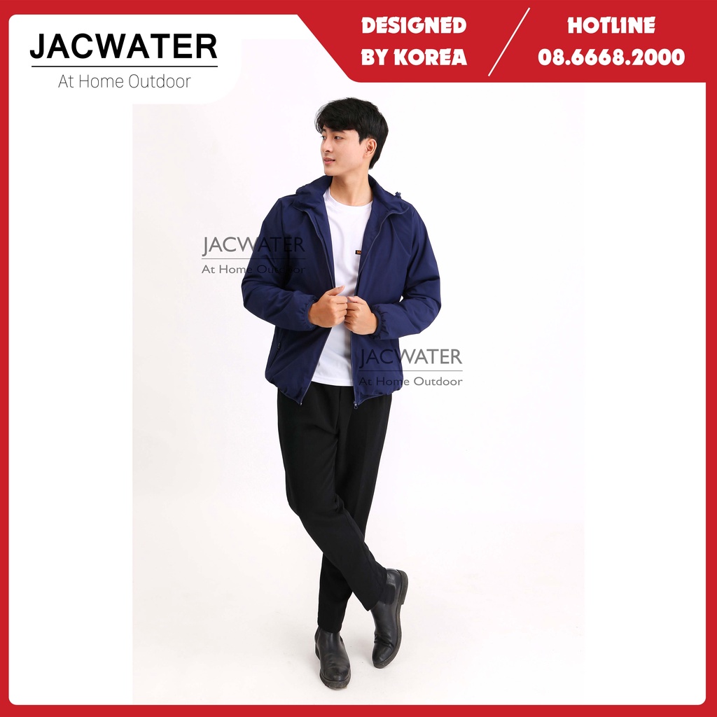 Áo khoác gió lót lông mềm nữ nam form rộng mùa đông chống nước cản bụi JACWATER V480