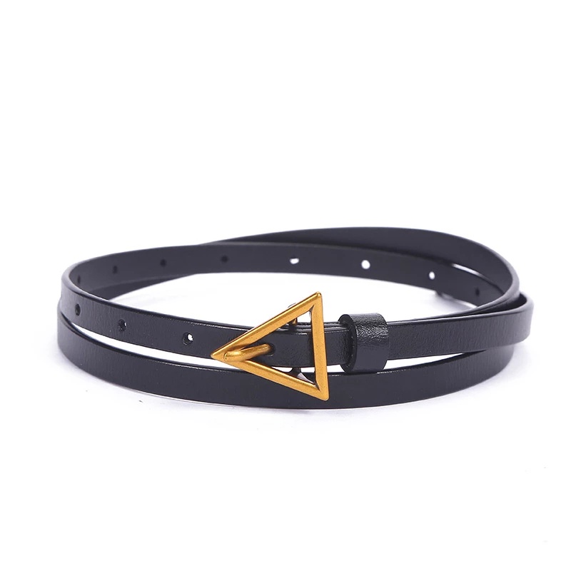 OFF WHITE Thắt Lưng Da Bò Khóa Tam Giác Thời Trang Nữ