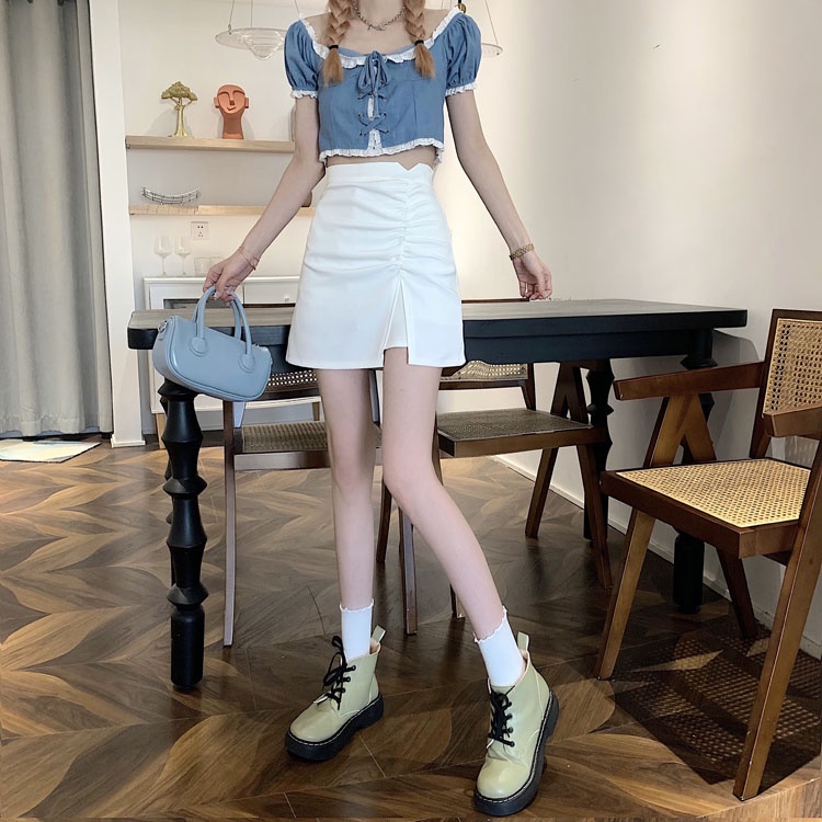 Chân váy SUXI dáng chữ A thiết kế thời trang phong cách Hàn Quốc cho nữ