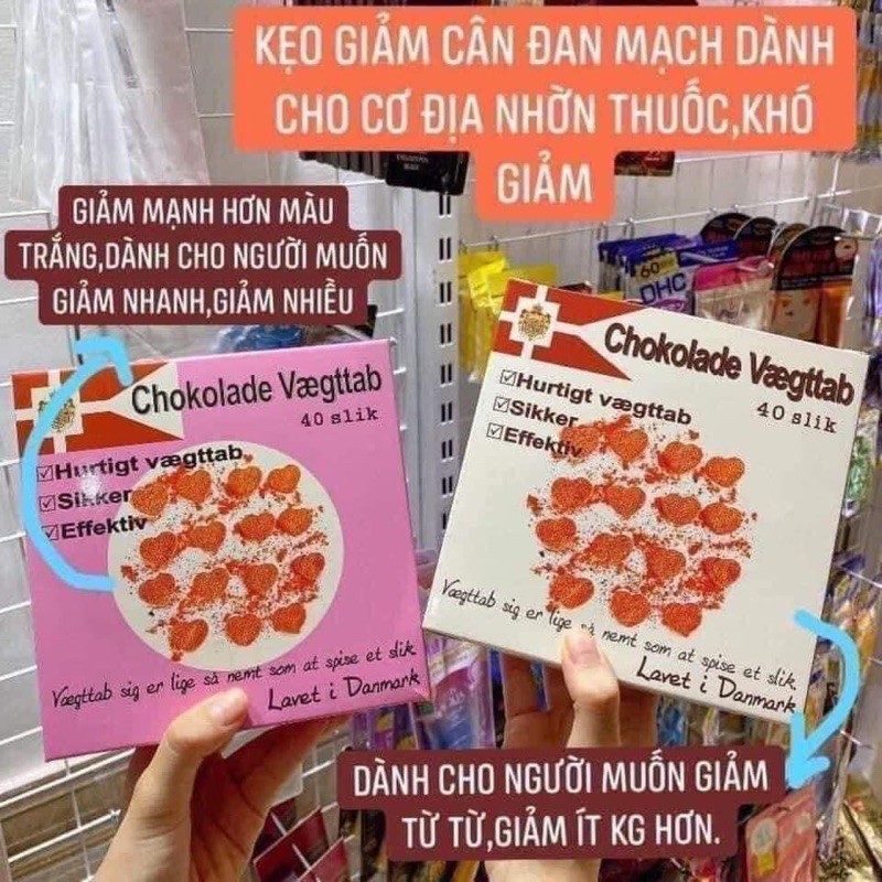 KẸO SOCOLA GIẢM CÂN ĐAN MẠCH CHÍNH HÃNG 40 VIÊN. | BigBuy360 - bigbuy360.vn