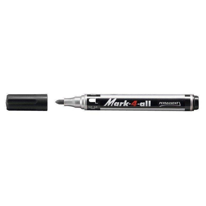 Bút viết bảng STABILO MK651-BK-Mark-4-all, 1.5~2.5mm, đen