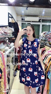 Váy lanh bầu tay hến