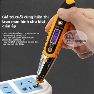 Bút thử điện cảm ứng dò dây đứt ngầm,Bút Thử Điện Âm Tường AC Và DC Với Chip Cảm Biến Cực Nhạy  dò dây nóng dây nguội mà