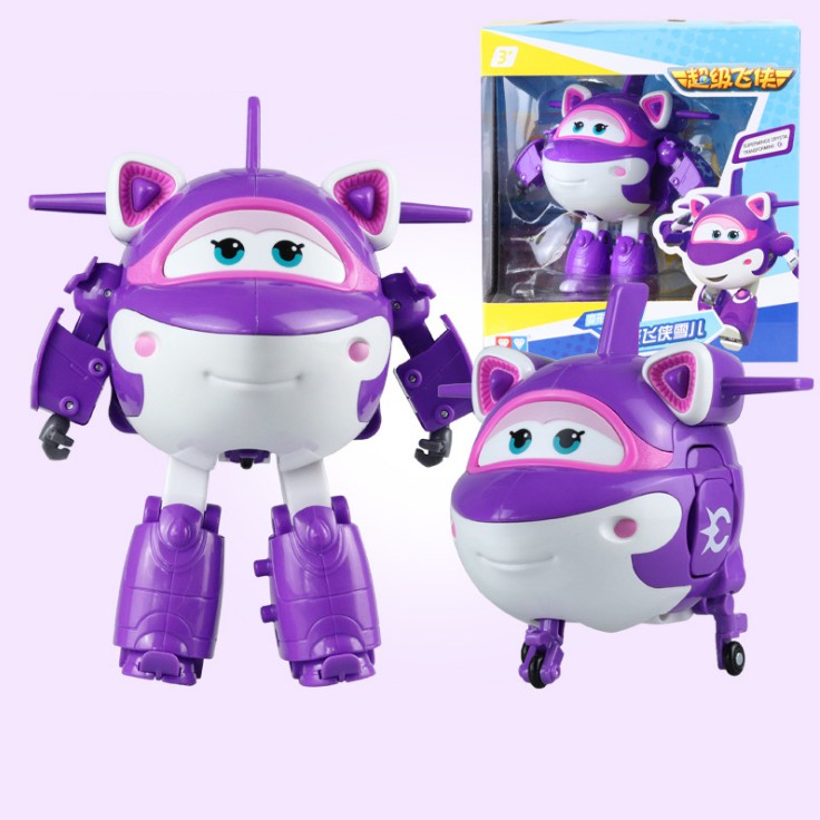 Đồ chơi đội bay siêu đẳng super wings máy bay biến thành robot cỡ lớn nhân vật Crystal