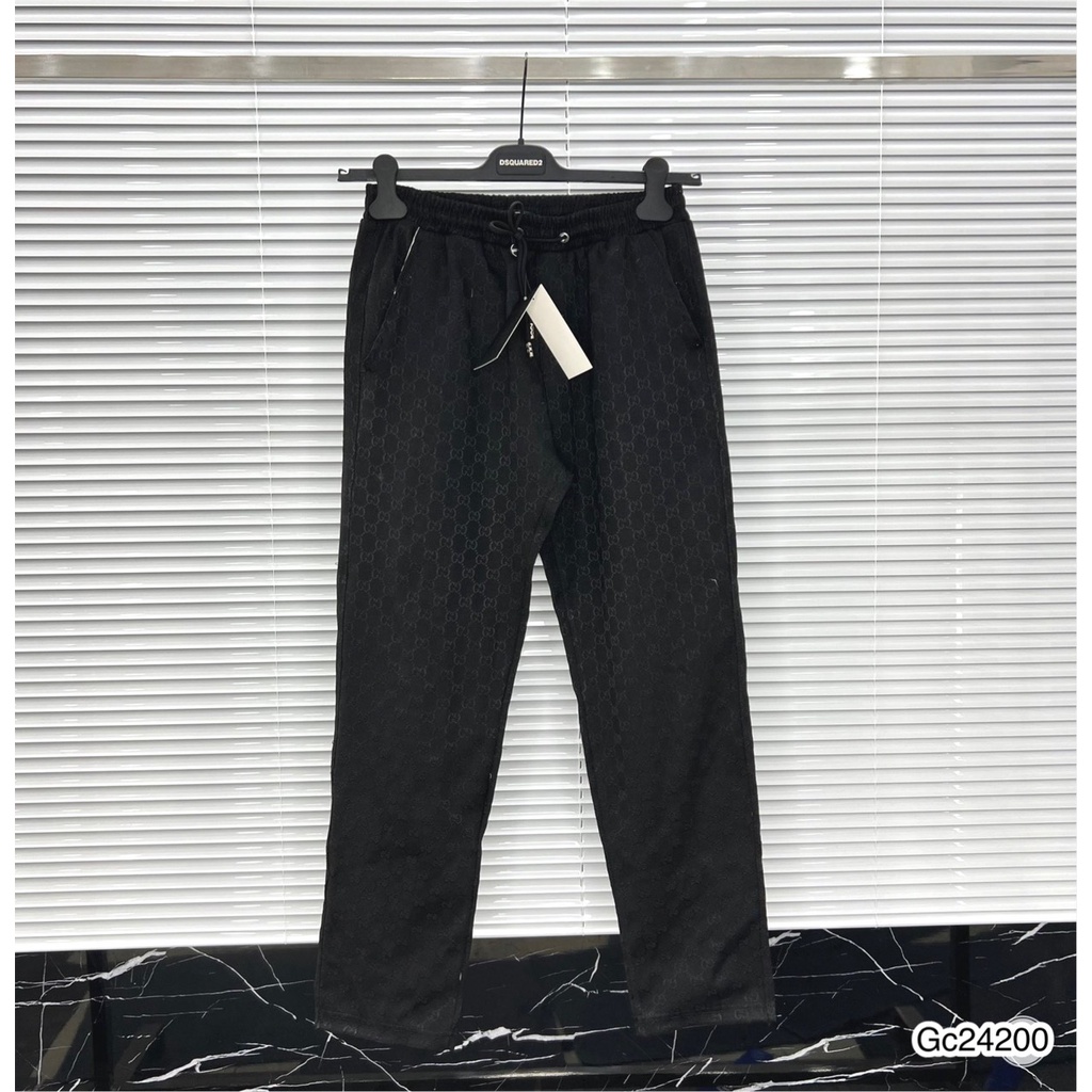 Quần Dài Nam Gu.cci Ống Xuông Cao Cấp - Quần Nỉ Dài Gc Họa Tiết Logo Chất Vải Cotton Thô Xuất Sịn DT STORE MENWEAR