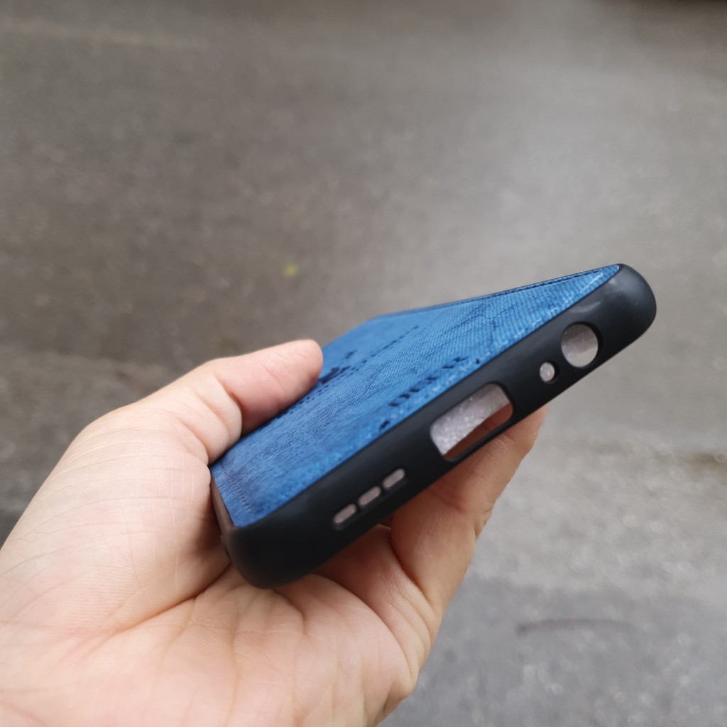 Ốp lưng Xiaomi Redmi Note 10/ Note 10S giả da hươu có gờ bảo vệ camera