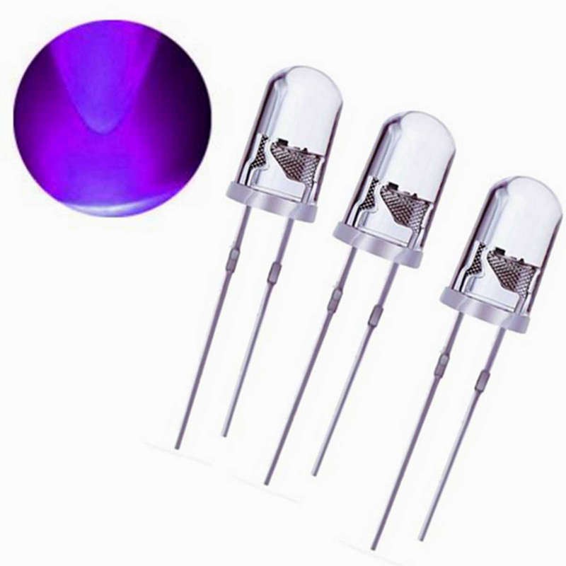 (Hàng Mới Về) Set 100 Điốt Đèn Led Uv Hình Tròn Màu Tím 5mm I2Vn | WebRaoVat - webraovat.net.vn