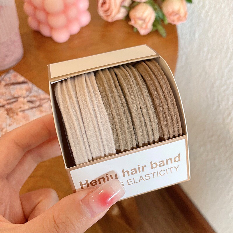 Dây Buộc Tóc Lò Xo Cao Su Co Giãn Kiểu Dáng Đơn Giản Thời Trang Hàn Quốc Dobi BT1