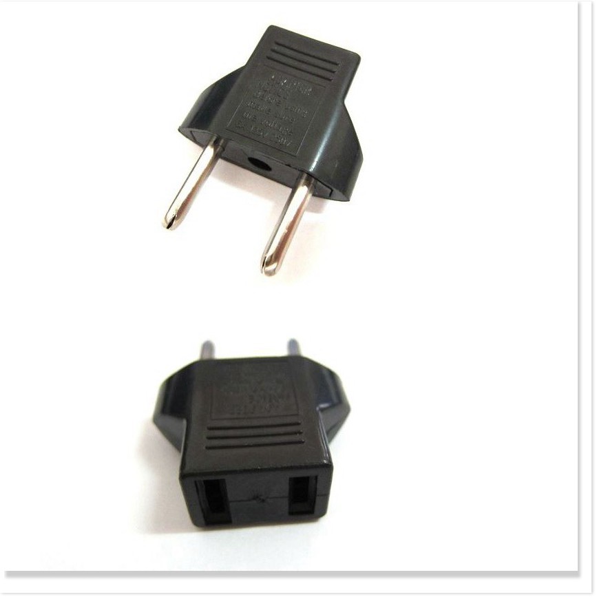 Đầu chuyển phích cắm 2 chân dẹt  sang 2 chân tròn