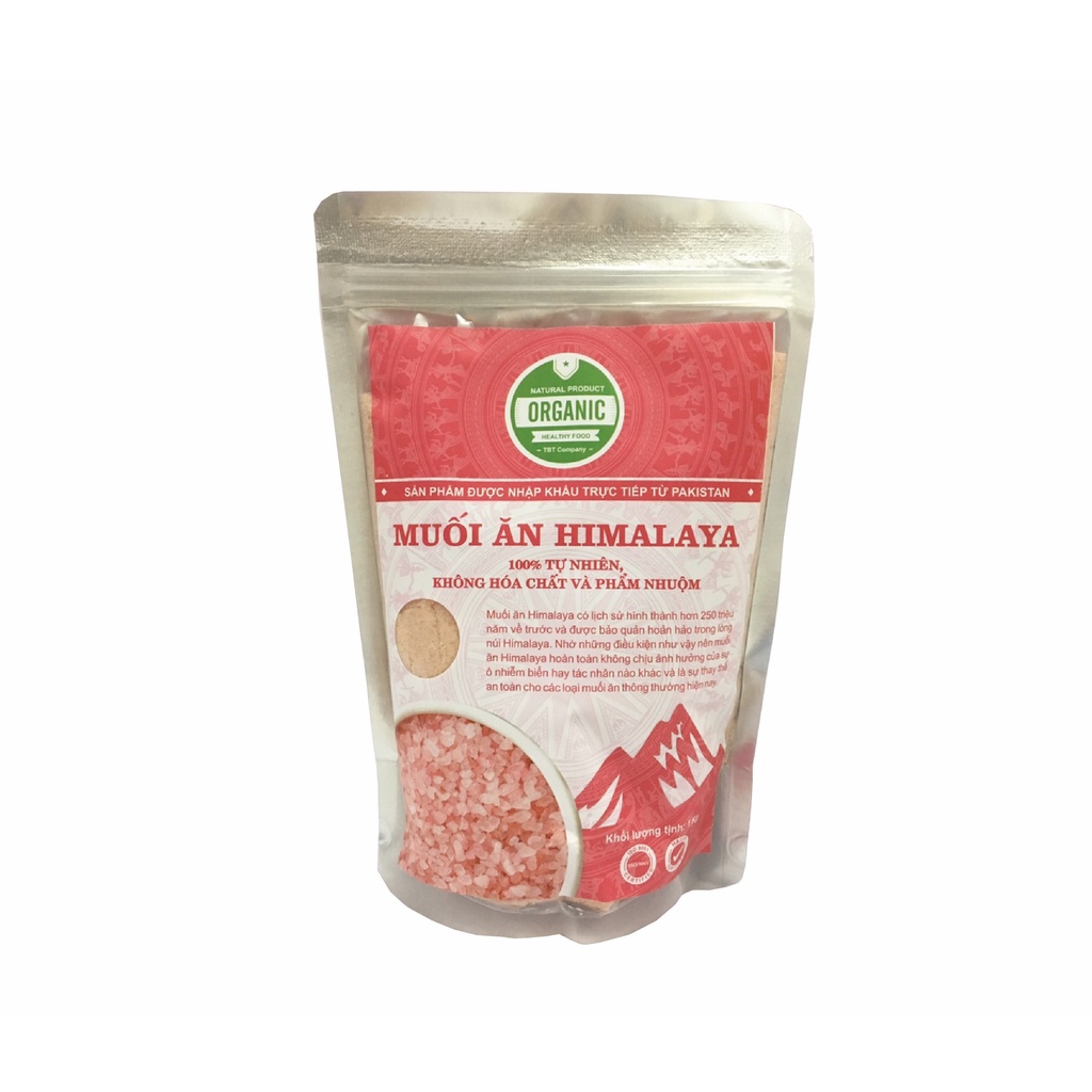 500g Muối hồng Himalaya Organic hạt mịn nấu ăn, nấu sữa