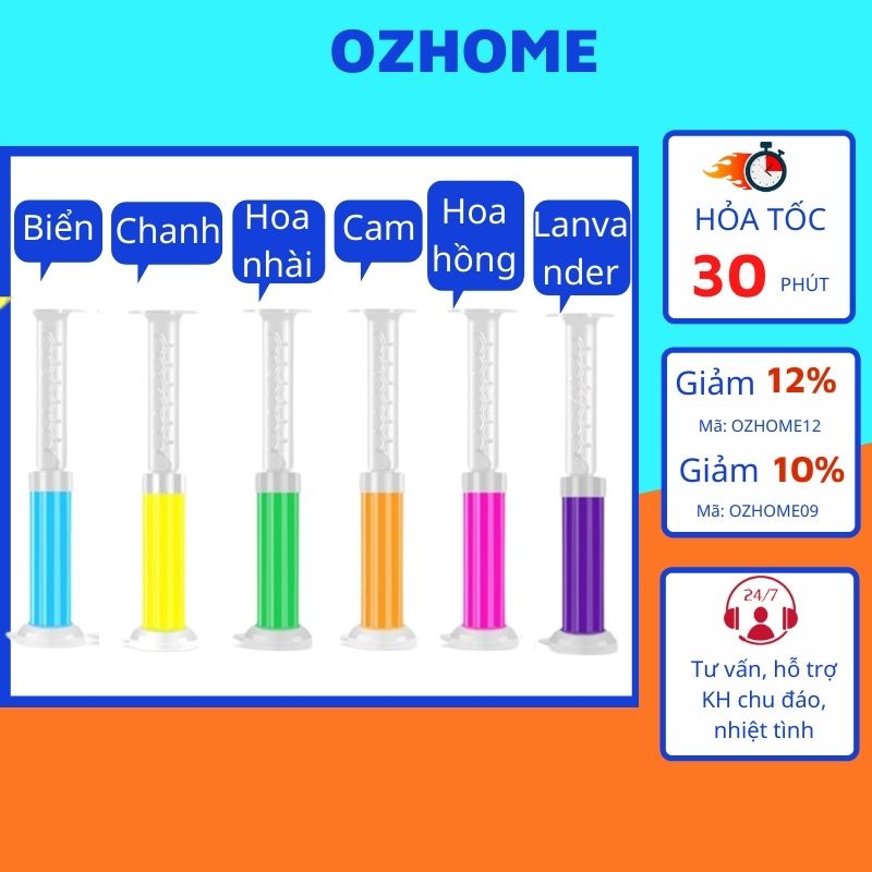 Gel thơm toilet KHỬ TRÙNG, KHỬ MÙI bồn cầu, bắn ra hình bông hoa với 6 loại hương thơm dễ chịu - OZHOME