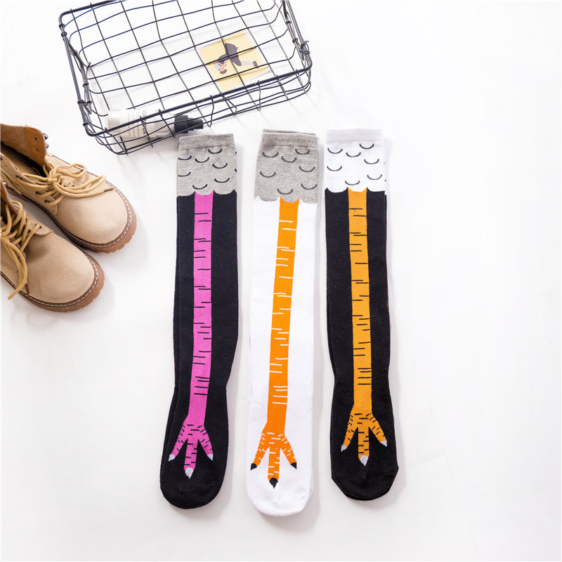 Vớ Cổ Cao In Hình Chân Gà 3d Dễ Thương