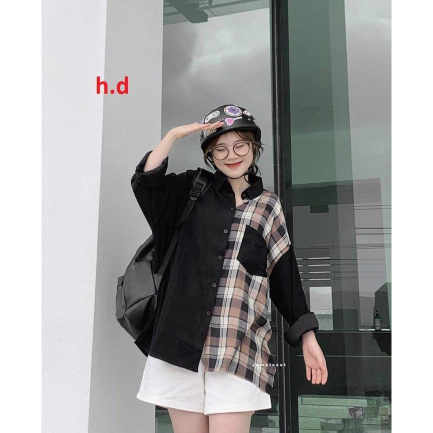 [HÀNG ĐẸP GIÁ RẺ ƯU ĐÃI LỚN] Áo sơ mi phối ngực về 2 màu hot hit (PK45-PL)