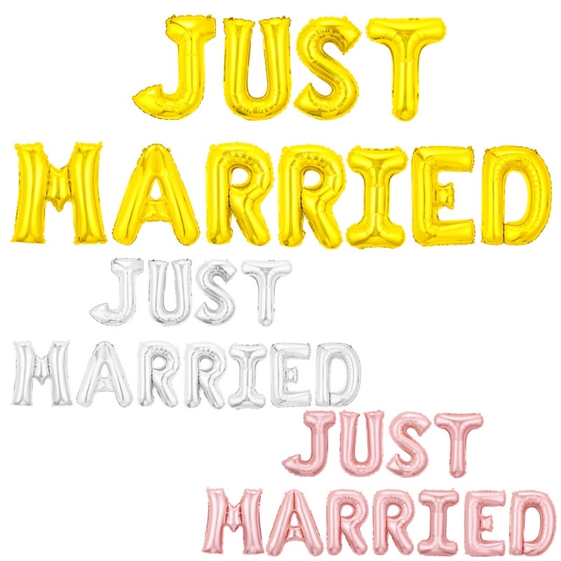 Bong Bóng Just Married Trang Trí Tiệc Đáng yêu - Yori Party