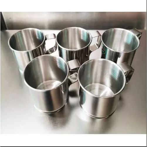 [COMBO 5 LY] Ca inox có quai uống nước , ly làm đá bằng inox cao cấp