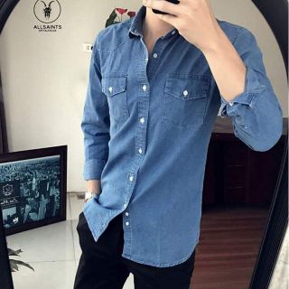 Áo sơ mi nam tay dài, sơ mi jean nam