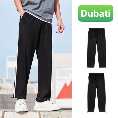 QUẦN JOGER THỂ THAO NAM NỮ 2 LINE - 2 SỌC UNISEX CHẤT NỈ DA CÁ ỐNG SUÔNG RỘNG EO CHUN RÚT DÂY HOT 2022 - DUBATI FASHION