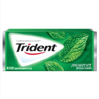 Kẹo cao su Trident Spearmint - Vị bạc hà lục the mát