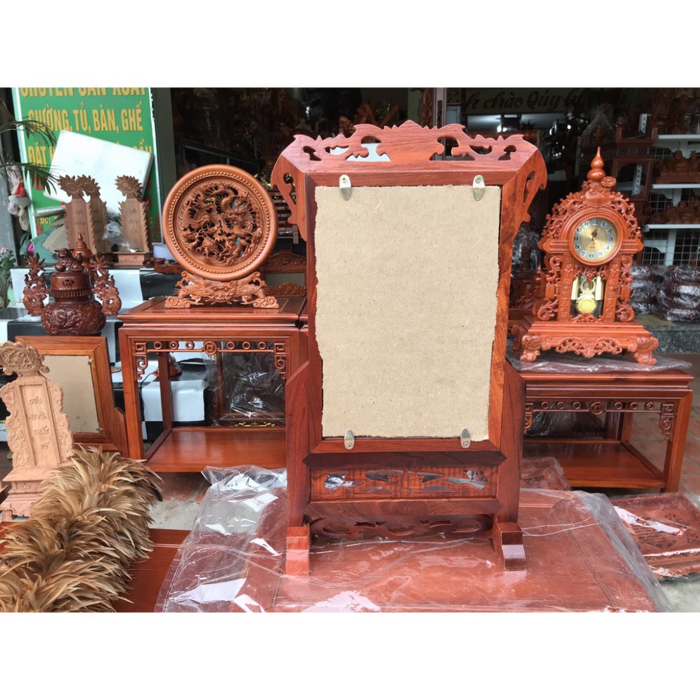 Khung ảnh thờ đơn hoa lá tây-gỗ hương khung hình 1 ảnh thờ 5 cỡ ảnh 18x24/21x31/25x35/26x39/30x40 Hàng loại 1