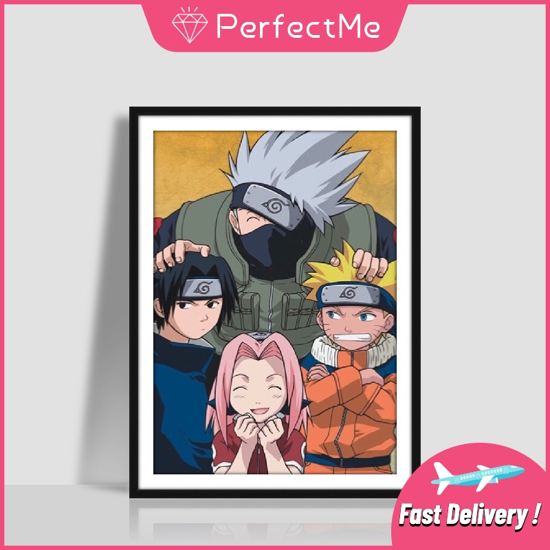 Bộ tranh đính đá 5D họa tiết hoạt hình Naruto độc đáo DIY dùng trang trí