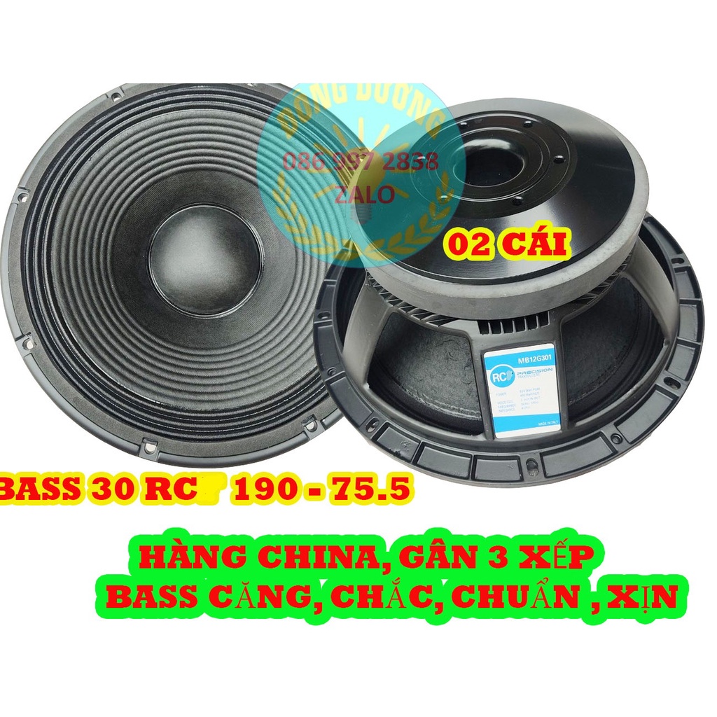 LOA BASS 30 RCF GÂN 3 XẾP TỪ 190 COIL 75MM - GIÁ 2 CHIẾC - CỦ LOA 3 TẤC HÀNG NỘI ĐỊA NHẬP KHẨU