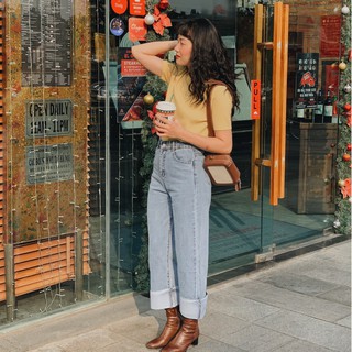 QUẦN JEANS GẬP GẤU 6817
