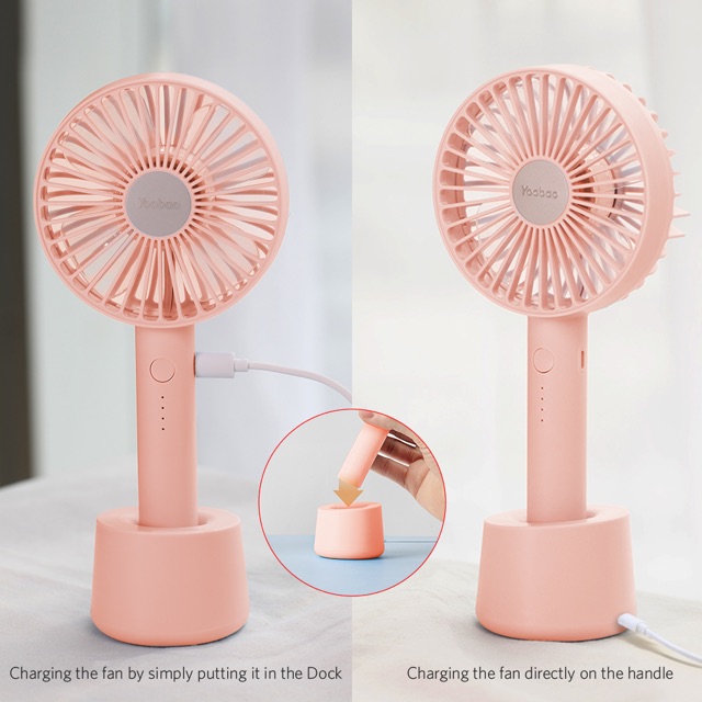 🍬  QUẠT MINI CẦM TAY VÀ ĐỂ BÀN CÓ ĐẾ TIỆN LỢI DUNG LƯỢNG 3300mah Y F02