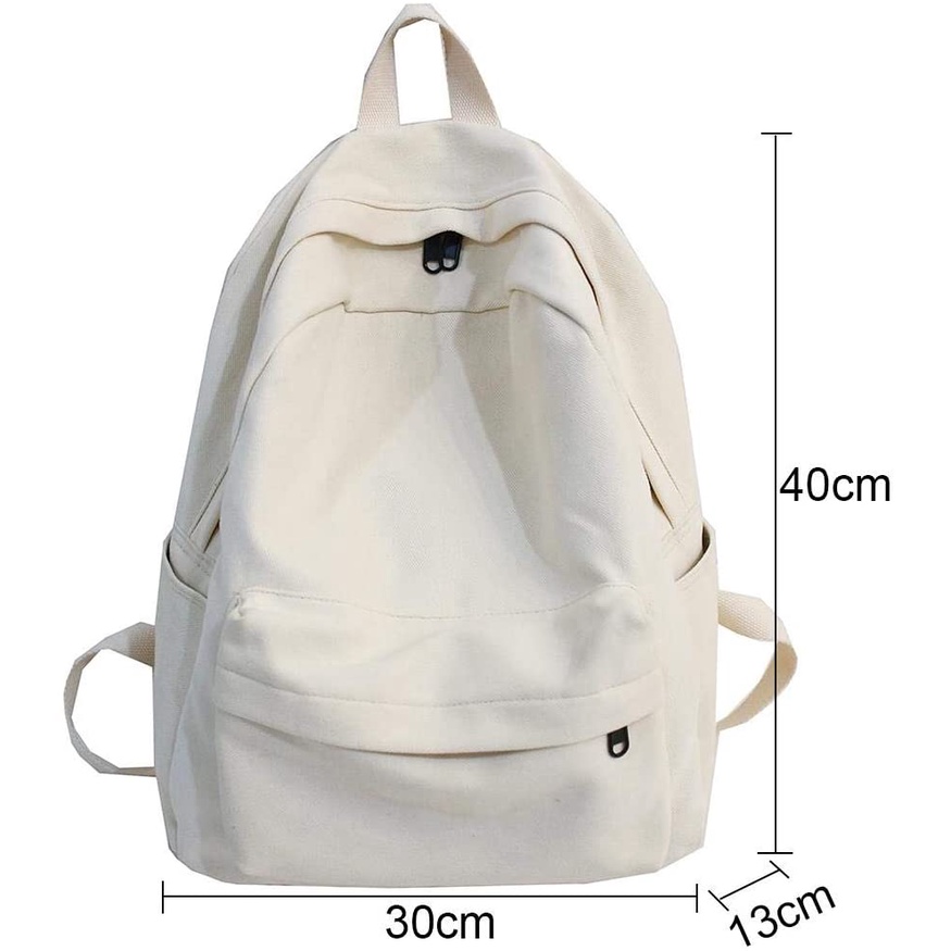 Balo đi học vải cotton canvas phong cách vintage thời trang cho nữ
