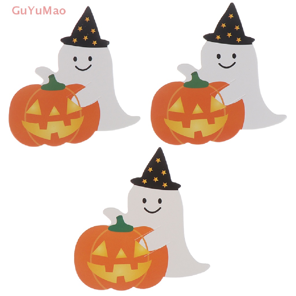 Bộ 50 Thẻ Giấy Hình Ma Bí Ngô Kẹo Kẹo Mút Halloween