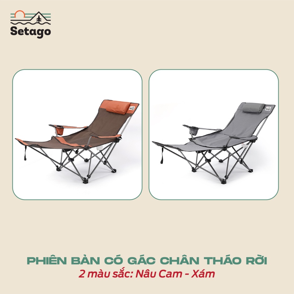 Ghế ngả lưng:Không và có gác chân - Thoải mái thư giãn khi dùng ghế cắm trại, ghế du lịch hoặc ghế văn phòng để ngủ trưa
