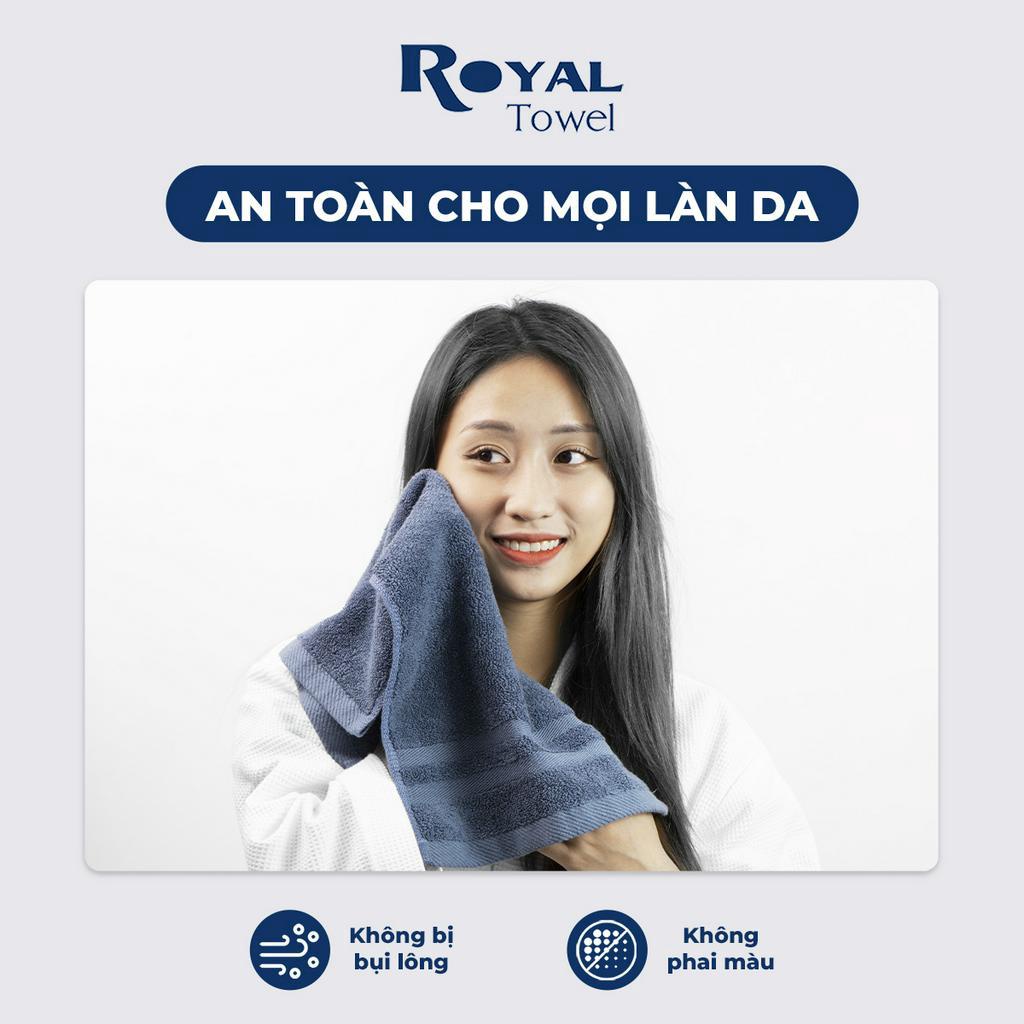 Khăn tắm gội đầu lau mặt ROYAL TOWEL 100% cotton cao cấp bông dày thấm hút không đổ lông dùng cho gia đình khách sạn spa | BigBuy360 - bigbuy360.vn