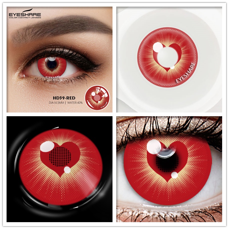 Cặp kính áp tròng EYESHARE nhiều màu sắc tùy chọn dành cho hóa trang halloween