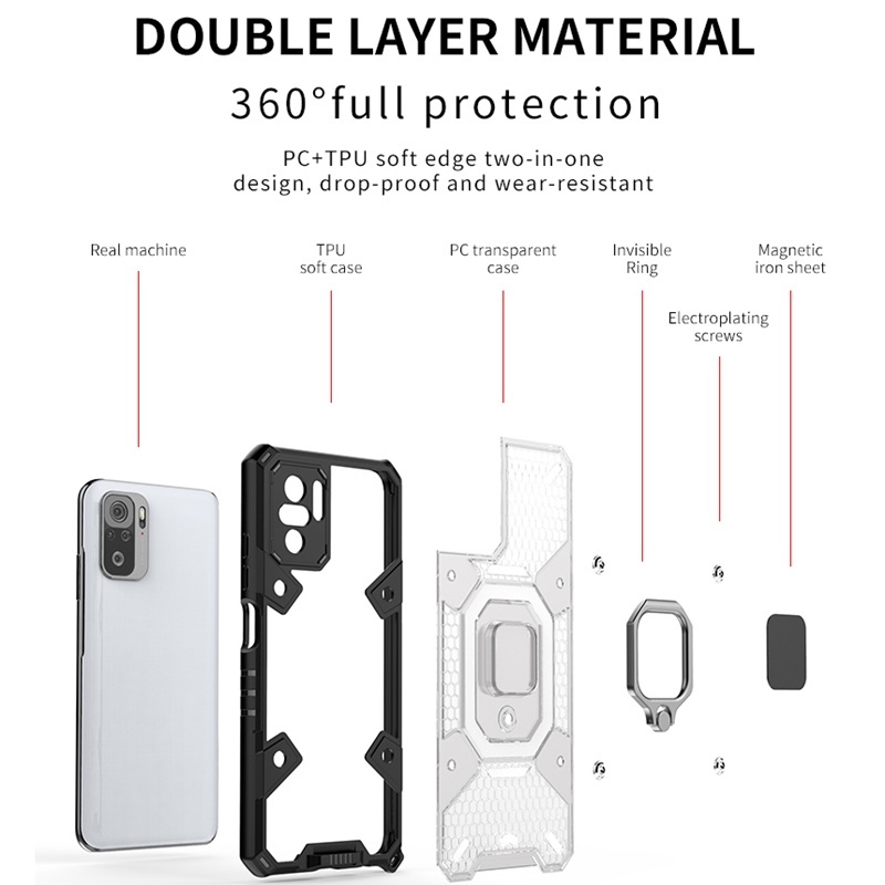 Ốp Điện Thoại Kiểu Giáp Chống Sốc Kèm Nhẫn Đỡ Nam Châm Cho Realme 8 Pro Realme Gt Neo Q3 Pro 5g