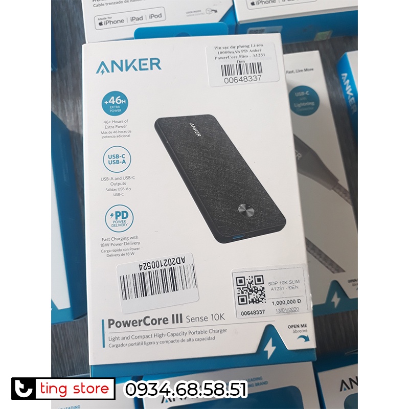 Pin Sạc Dự Phòng Anker PowerCore III Sense 10000mAh PD - A1231