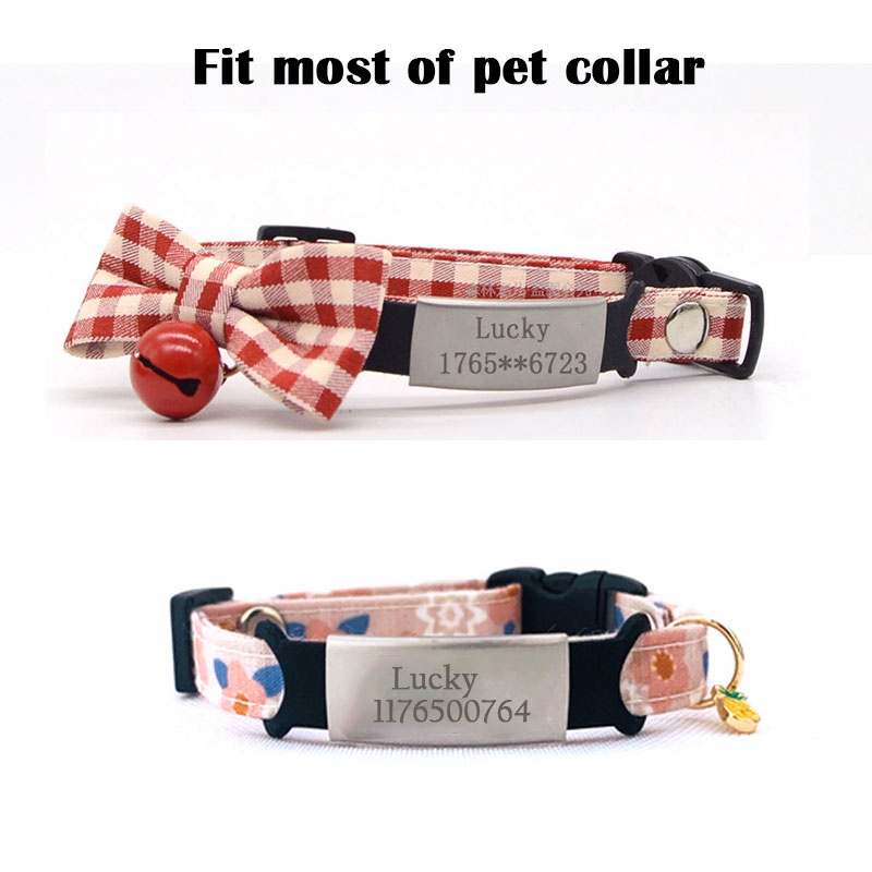 Thẻ Tên Đeo Cổ Cho Thú Cưng Bằng Thép Không Gỉ